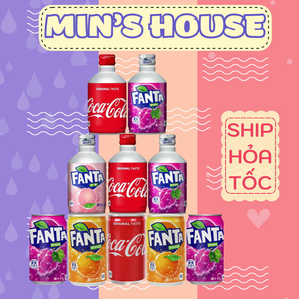 Coca Cola Nhật, Fanta Nhật nắp vặn chai 300ml. Date 2024