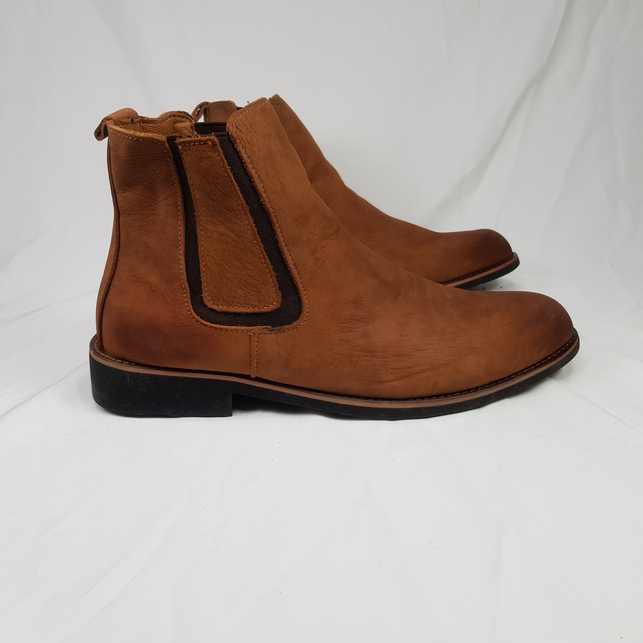 Giày chealsee boot da bò cao cấp CS-01 da lộn vàng bò