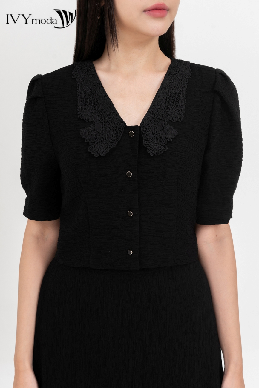 Áo kiểu Black Tencel IVY moda MS 16M8691
