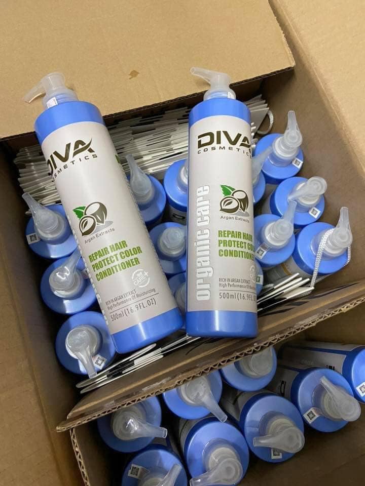 Combo Drain Shampoo + Steaming Recovery Dry Hair Damaged 750ML X 2 And Between Hair Color Diva 500ML
