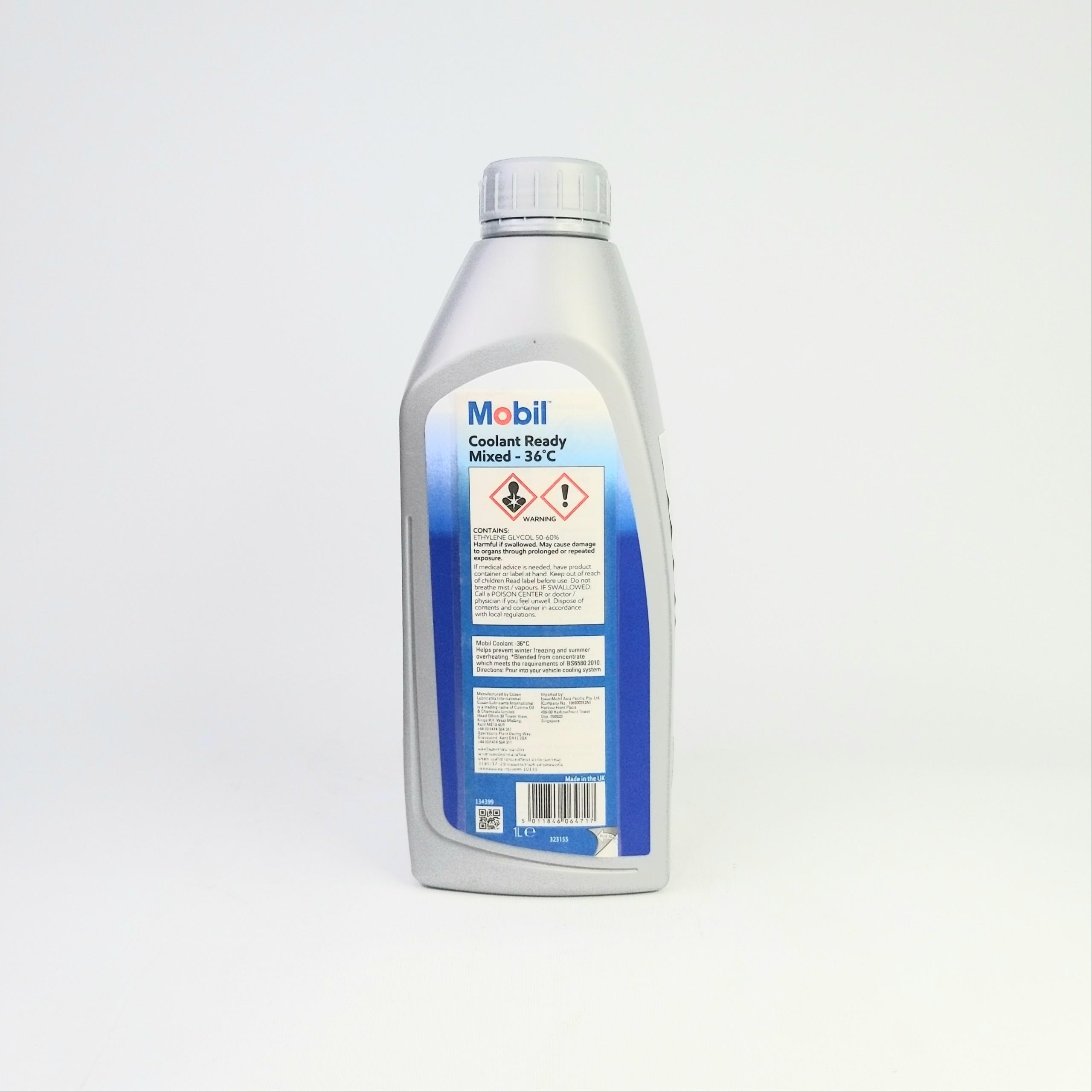Nước làm mát Mobil Coolant Ready Mixed -36°C 1L (Anh)
