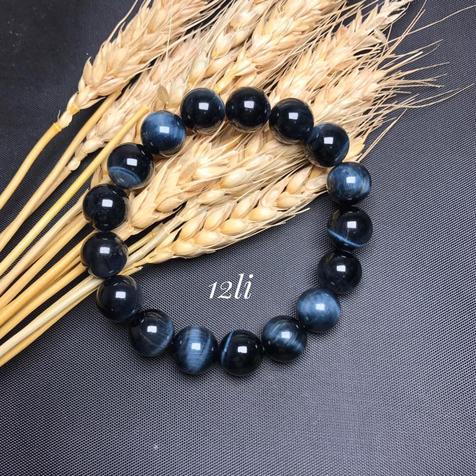Vòng tay đá mắt hổ xanh đen