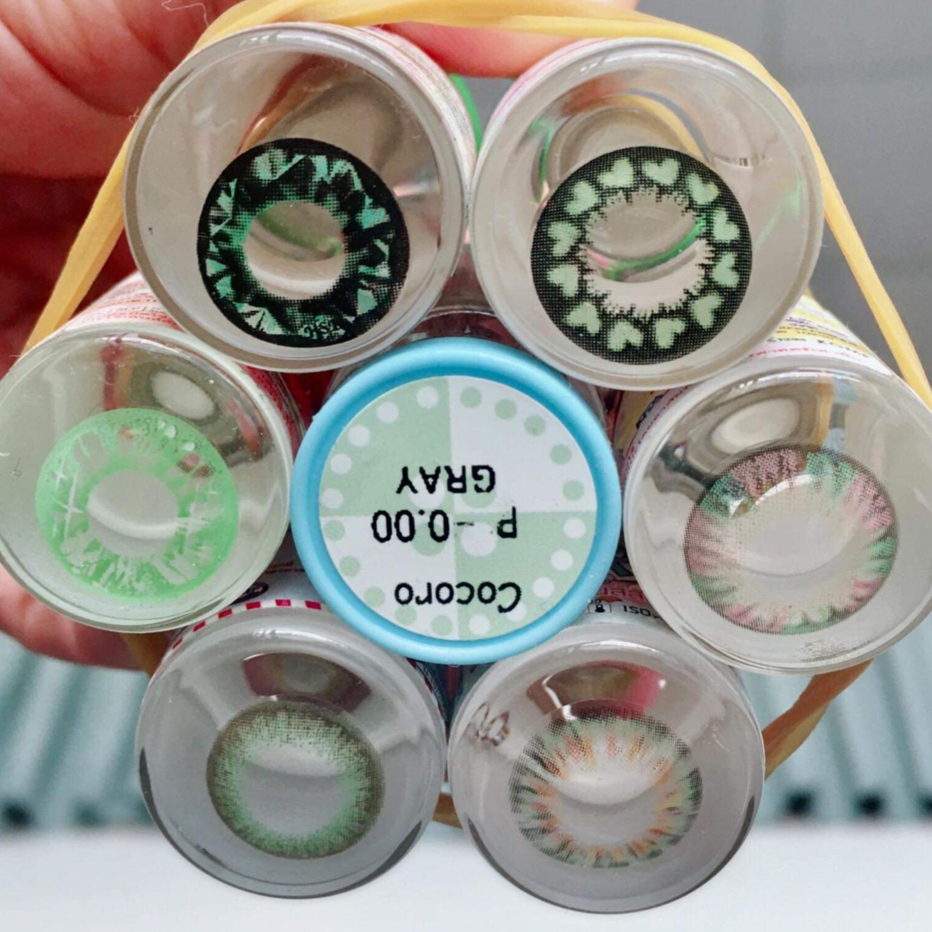 [HCM]LENS MÀU XANH LÁ KHÔNG ĐỘ