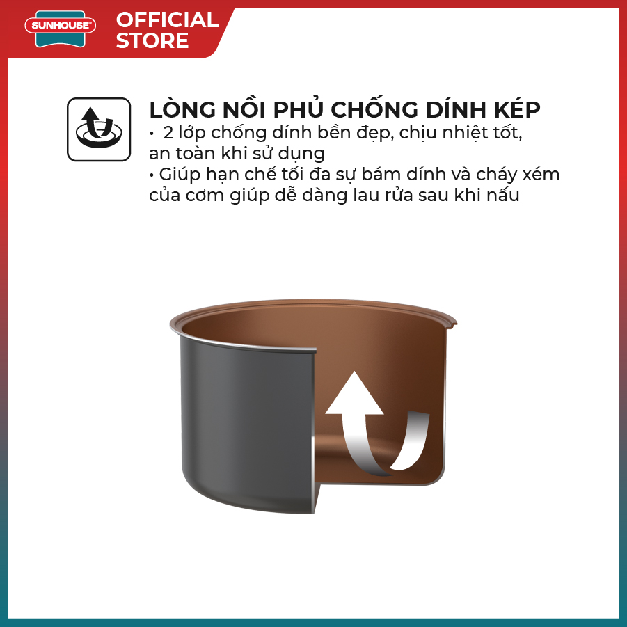 Nồi cơm điện 3L SUNHOUSE SHD8306