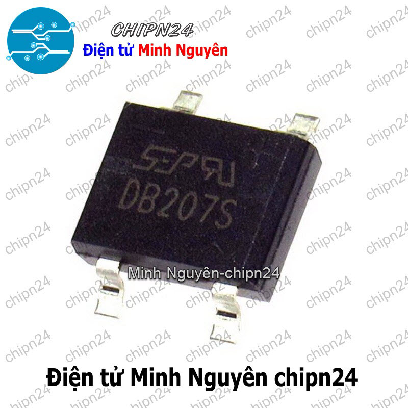 [4 con] (K458) Cầu Diode Dán DB207S 2A 1000V SMD SOP-4 (SMD) - HH003203