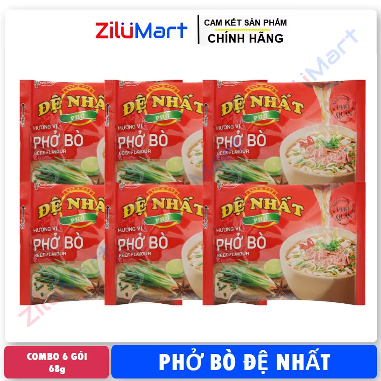 Phở Đệ Nhất vị bò (thùng 30 gói) loại 68g