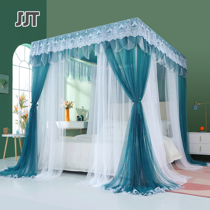 Mosquito net 5 feet Big mosquito net 6 feet Floor-to-ceiling mosquito nets, two-tier stainless steel canopy, princess style, two-tier shelves