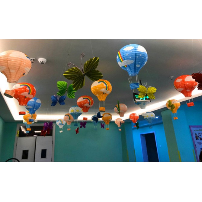[Hoàn Tiền 10%]Lồng Đèn Khinh Khí Cầu Giấy Đk 30 Cm