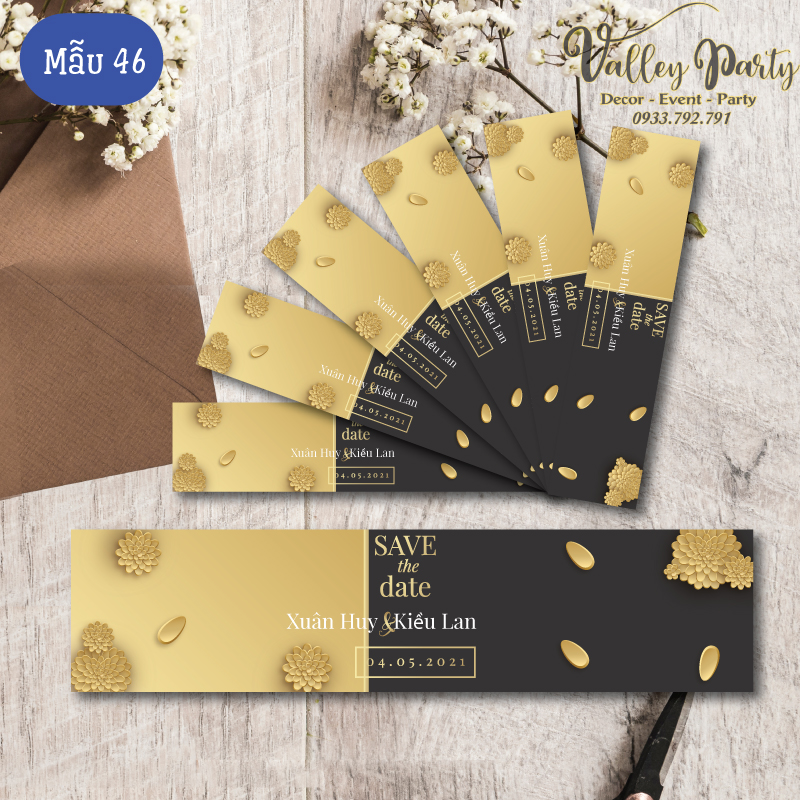 Tem Quấn Chai Nước Đám Cưới Gia Tiên