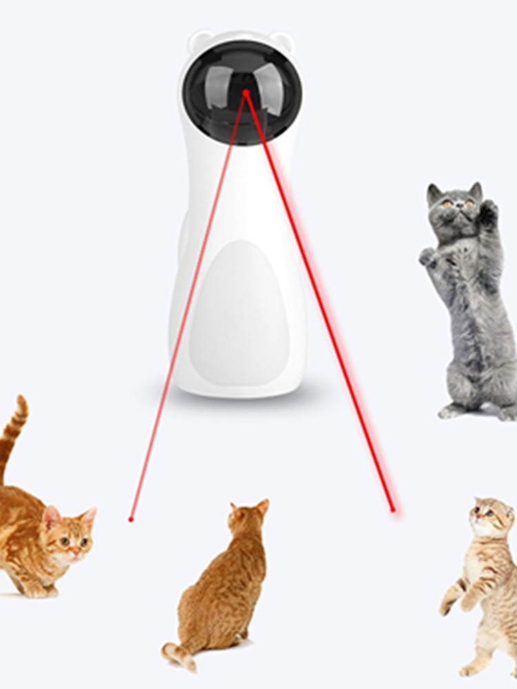 Cat Interactive Toy LED Laser Funny Toy Automatic laser cat Toy Auto Rotating Cat Exercise Training Entertaining Toy Multi-Angle