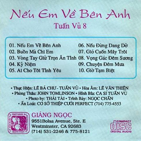 Bộ 6 đĩa cd nhạc Tuấn Vũ 4