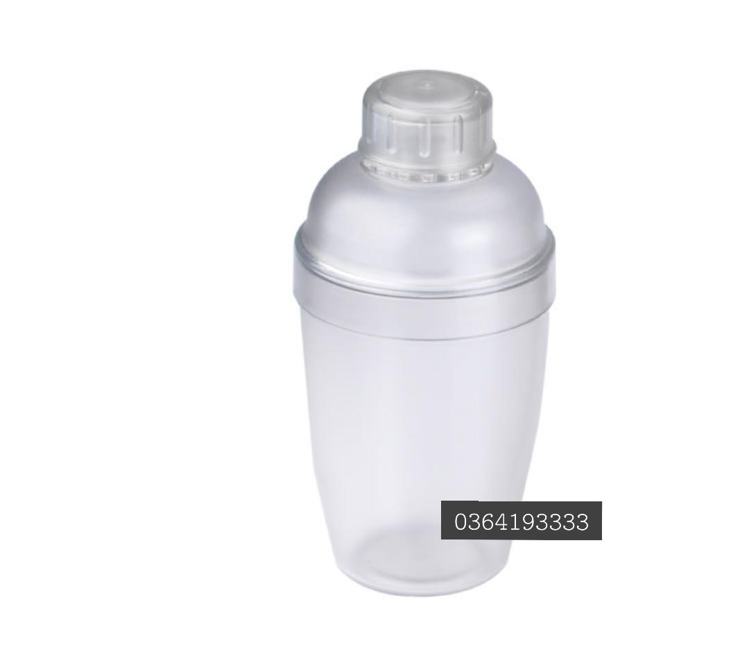 Bình lắc pha chế Cafe Shaker cocktail nhựa cứng 350ml 530ml 700ml 1 lít