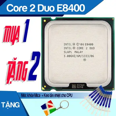 Cpu Máy Tính, Bộ Vi Xử Lý Intel, Chip Core 2 Duo E8400, CPU E8400 Dùng Cho Main G31 và Main G41 Soket 775 - Mua 1 Tặng 2.