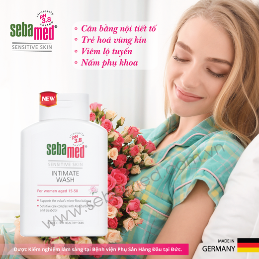 Dung dịch vệ sinh phụ nữ Sebamed 200ML [Nhập Khẩu Chính Hãng]