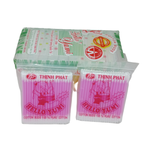 [HÀNG CÓ SẴN]Combo 12 tép bông gòn ráy(ngoáy) tai hello yumi(em bé)