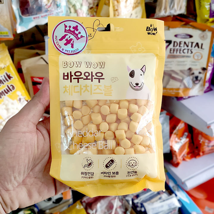 Bánh Thưởng Cho Chó Phô Mai Viên Bowwow Cheese Ball 100g