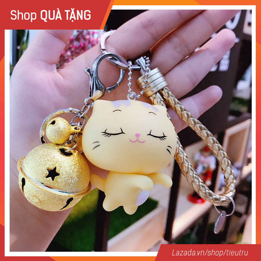 Bộ móc khóa phối - Móc khóa mèo Vàng CC siêu cute