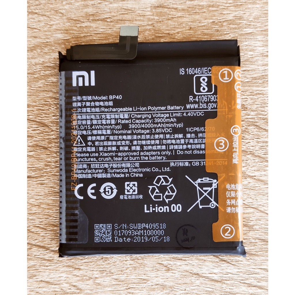Pin xiaomi bp40 / bp41 dùng cho redmi k20 / k20 pro / mi9t pro zin