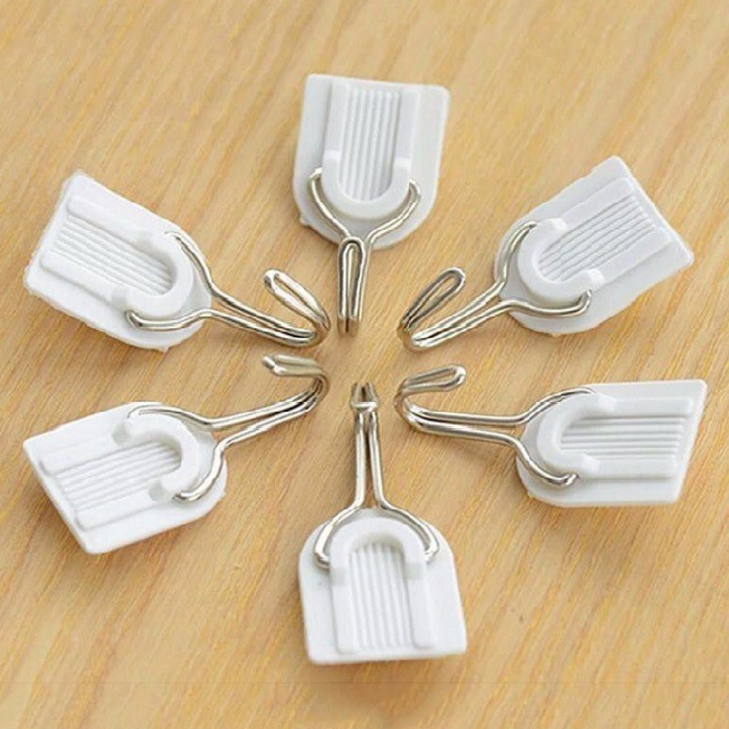 Vỉ 6 Móc Dán Tường MOC01 Cho Vật Dụng Nhẹ