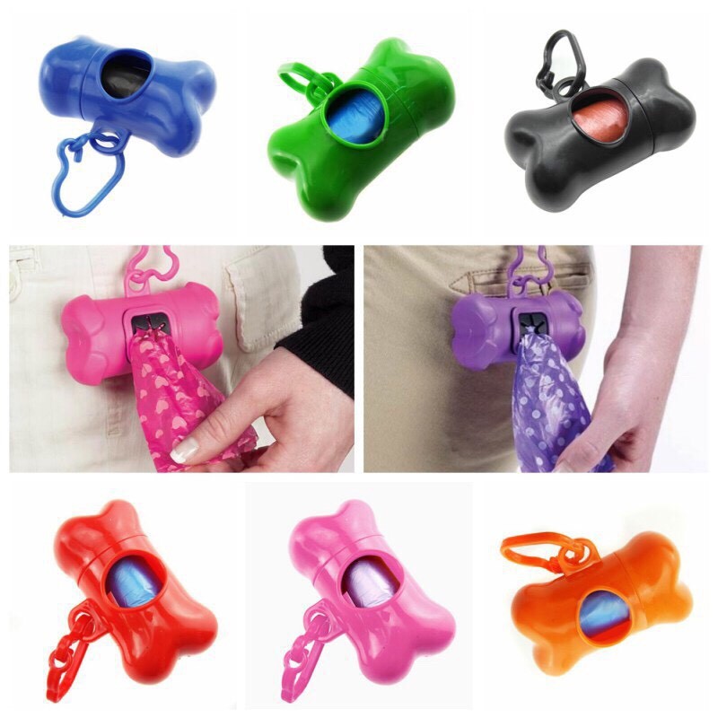 Hộp Đựng Túi Rác Hình Xương Mini Cho Thú Cưng
