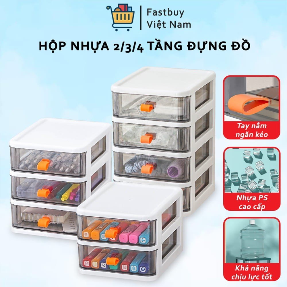 Hộp Nhựa Đựng Đồ Đa Năng Để Bàn , Hộp Nhựa Đựng Đồ Trong Suốt, Tủ Đựng Nhiều Tầng Có Ngăn Kéo Cực Kỳ Tiện Lợi Cho Người Sử Dụng.