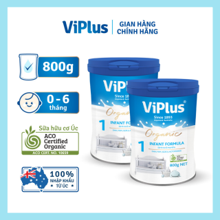 Combo 2 lon sữa bột hữu cơ ViPlus Organic số 1 800g thumbnail