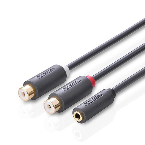 (20cm) Cáp chuyển đổi 3.5mm sang 2 đầu RCA - Ugreen 10562
