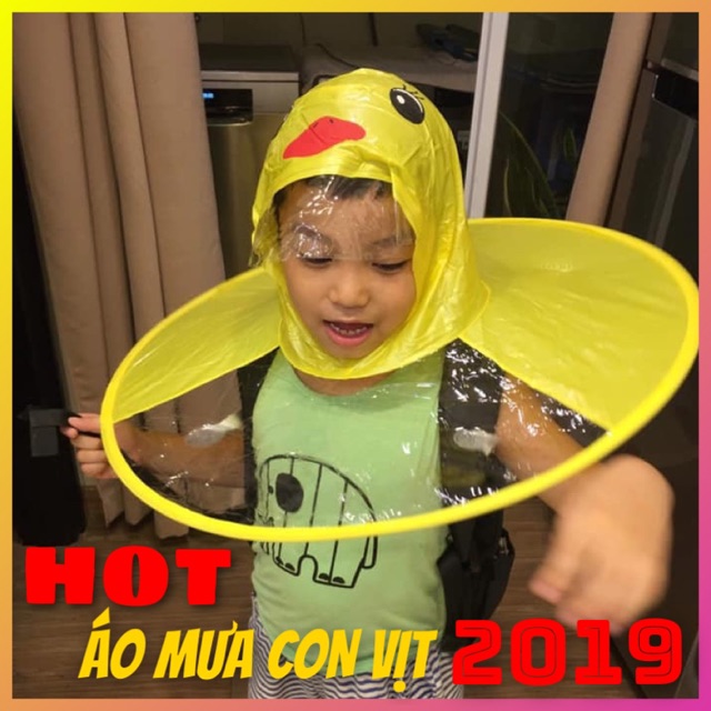 Áo mưa con vịt, ao mưa trẻ em, áo mưa ngộ nghĩnh, áo mưa dễ thương