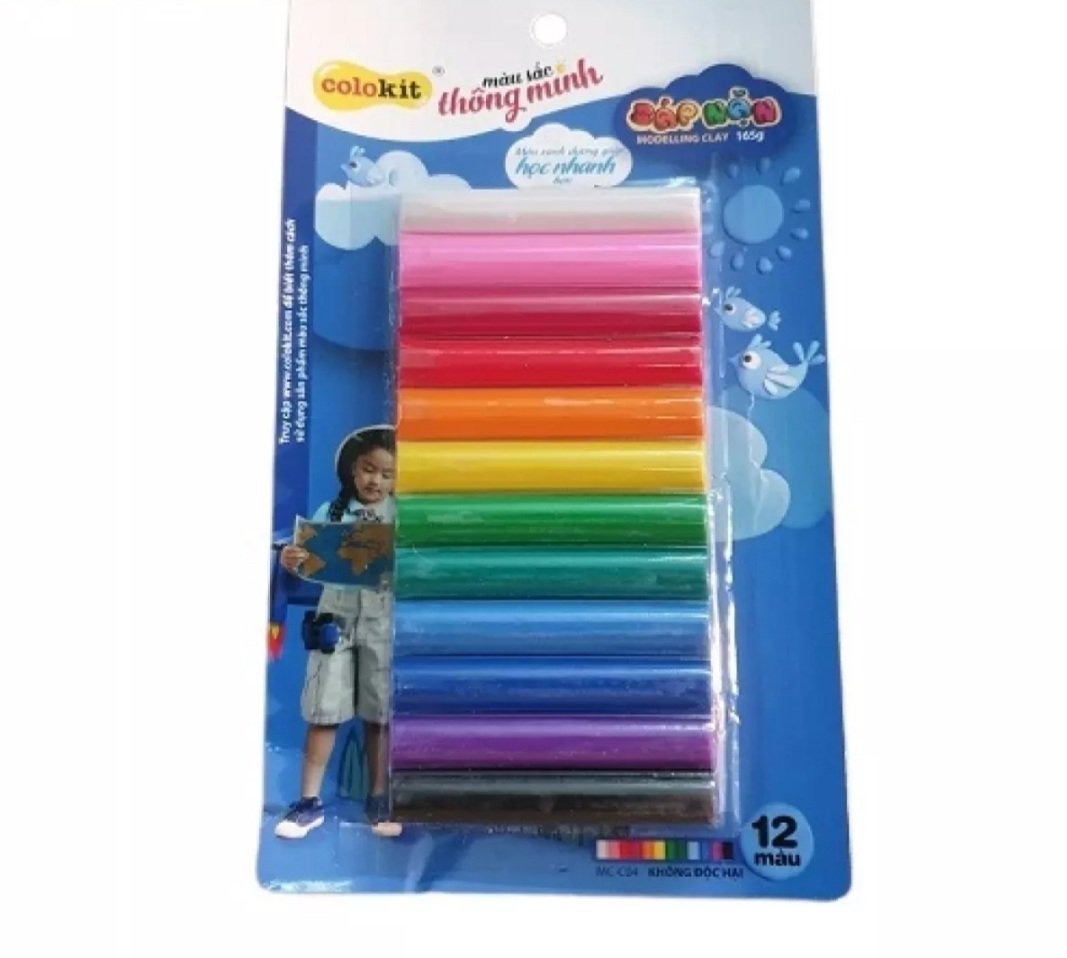Sáp Nặn (Đất Sét) Colokit MC-04 - 12 Màu Cho Bé