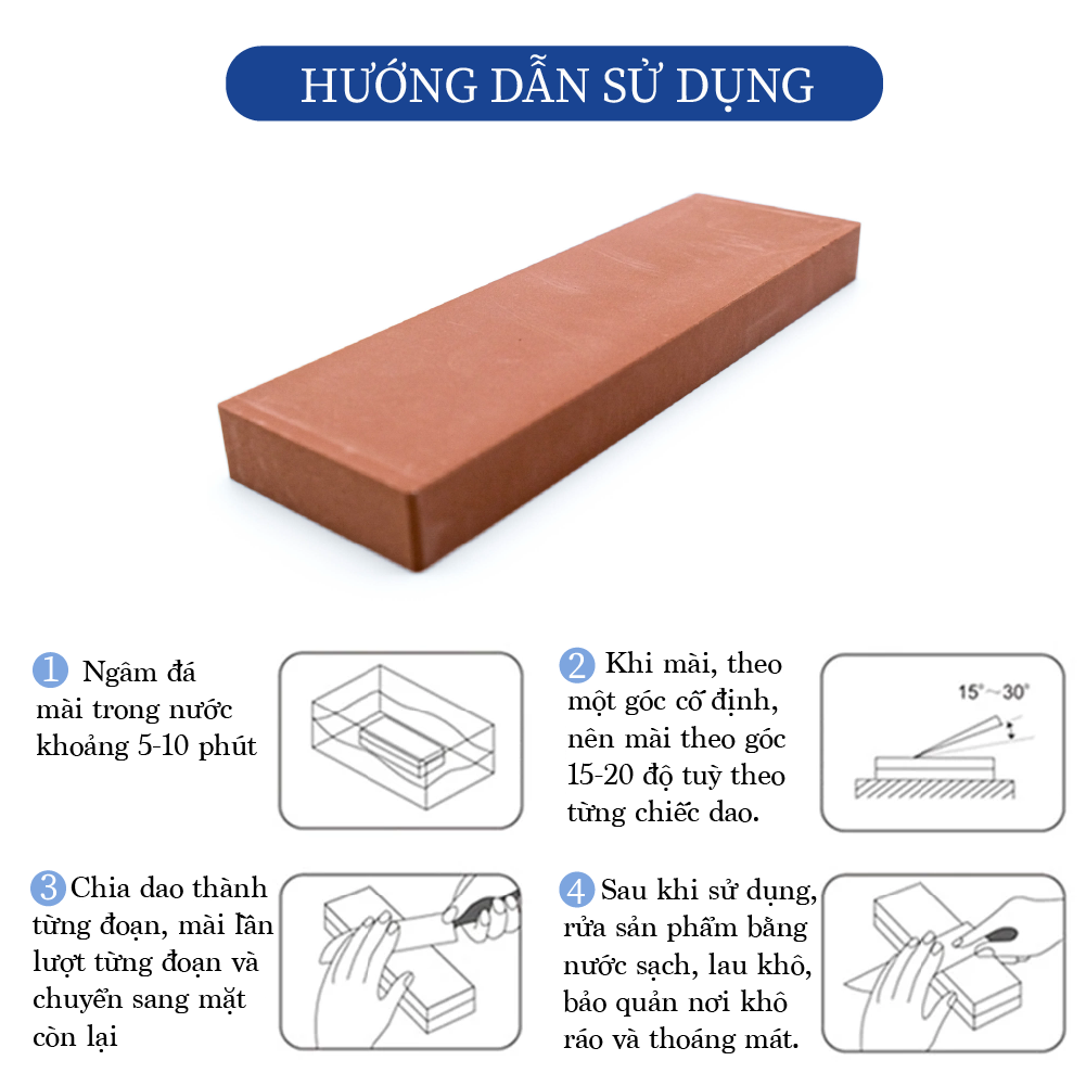 Đá mài trung Naniwa Nhật Bản #1000 DELUX E 510 (175x55x15)