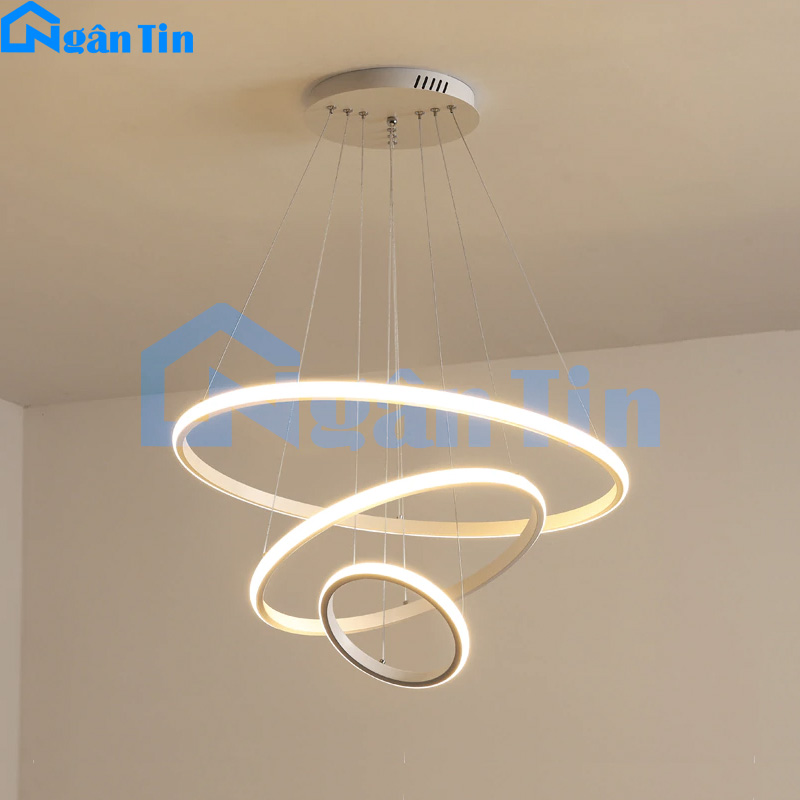 Đèn thả trần tích hợp Led trang trí phòng khách bàn ăn Led 3 chế độ màu TH861 Ngân Tin (Tặng kèm remote điều khiển từ xa)