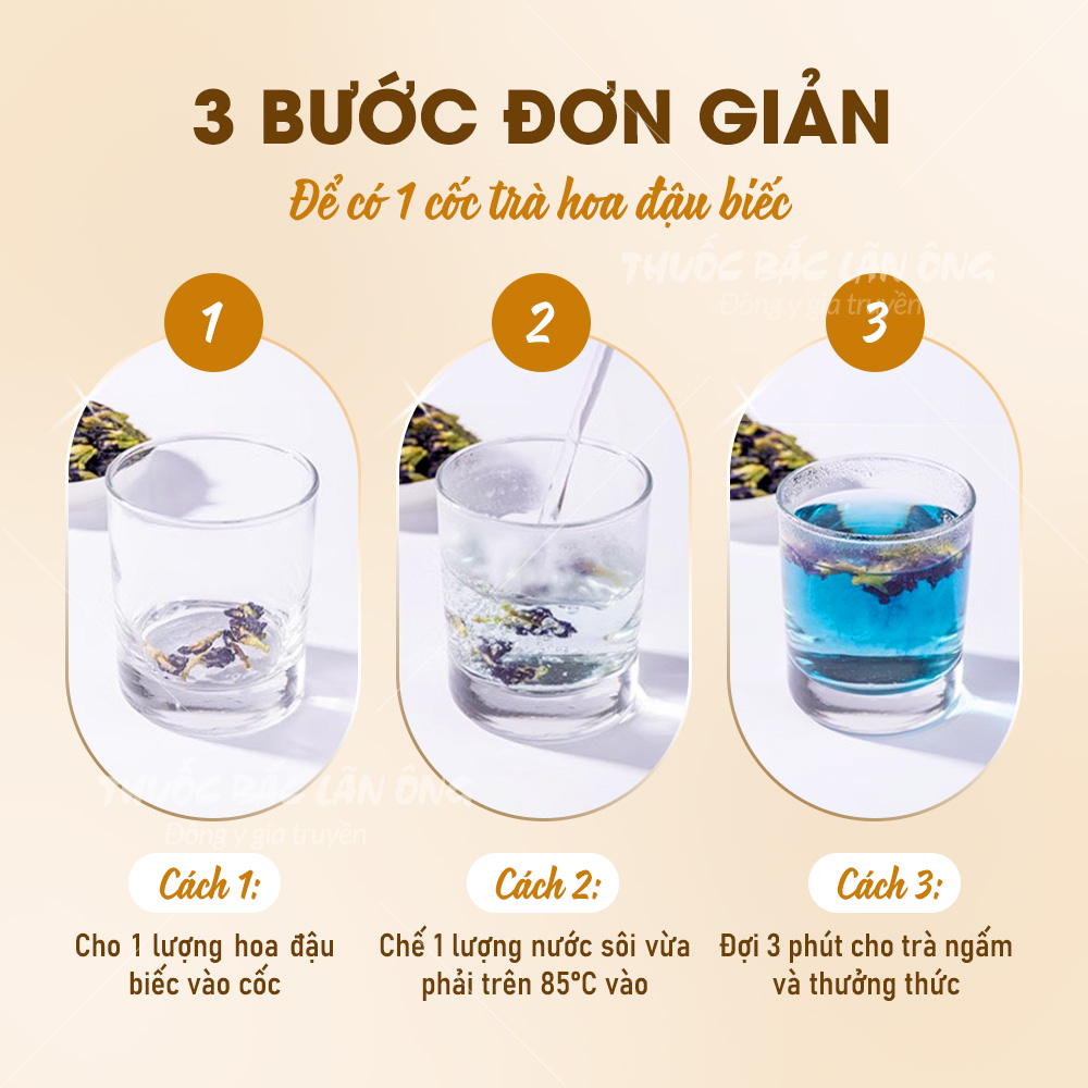 Hoa đậu biếc sấy lạnh 200g, trà hoa đậu biếc, pha trà, nấu chè, nấu xôi, làm bánh, thạch