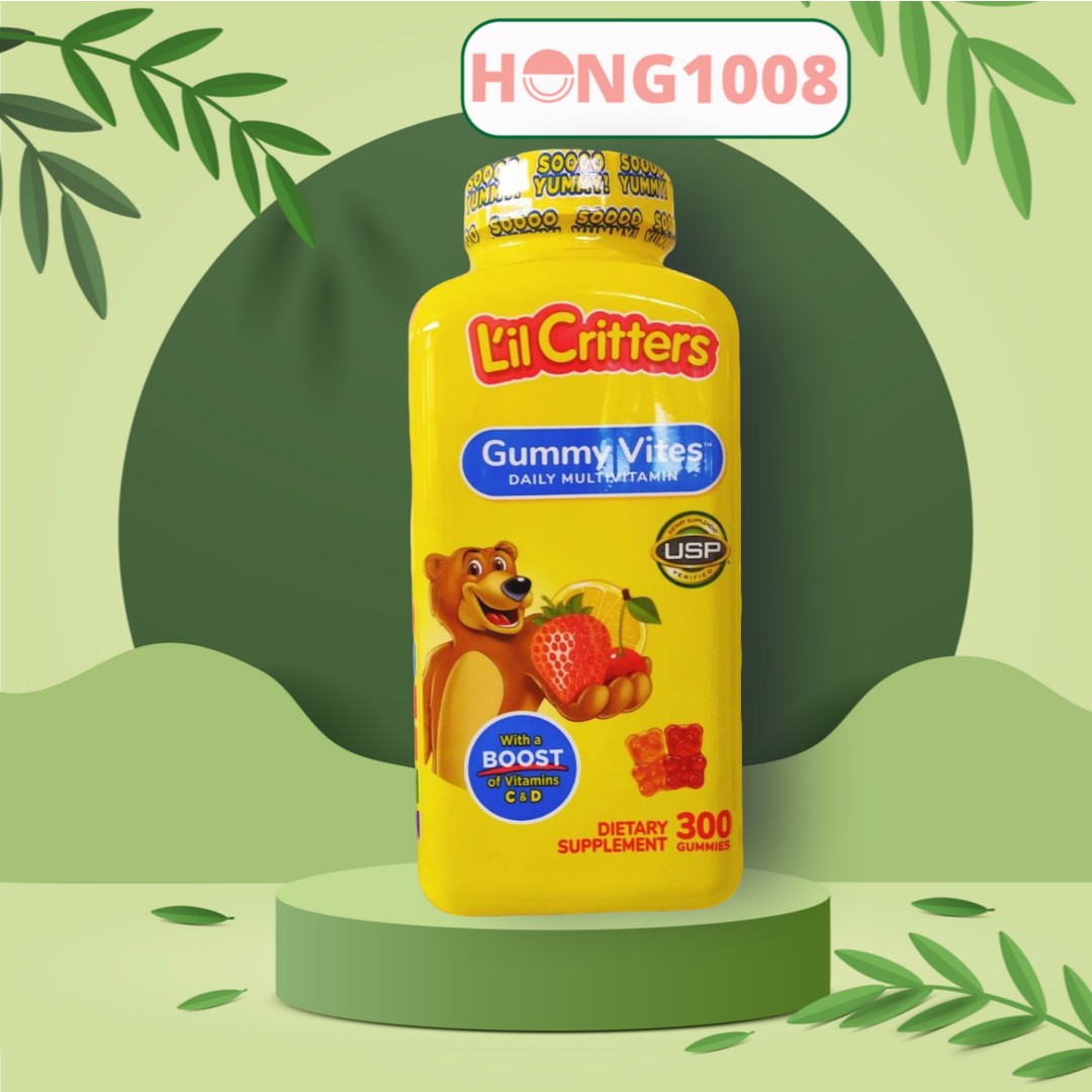 [HCM]Kẹo Dẻo Lil Critter Gummy Vites Complete Multivitamin Cho Trẻ Từ 2 Tuổi 300 viên - Giúp bé phát triển khỏe mạnh - Shop Hong1008