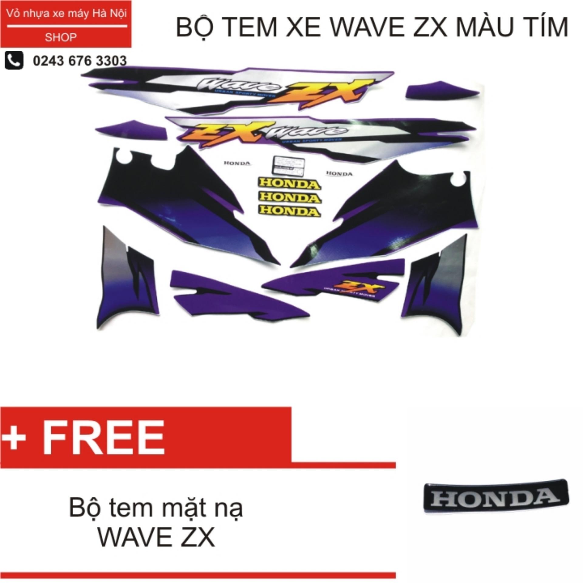 Bộ decal xe Wave ZX màu trắng