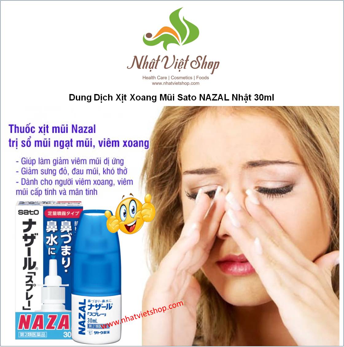 Xịt Xoang Mũi Nazal Sato Nhật