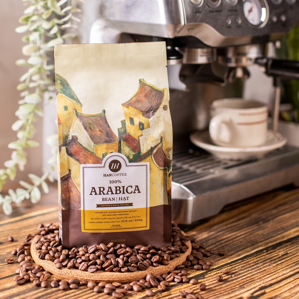 [250g/500g] Cà phê pha phin/pha máy 100%ARABICA hợp pha Cold Brew. Cà Phê nguyên chất HANCOFFEE