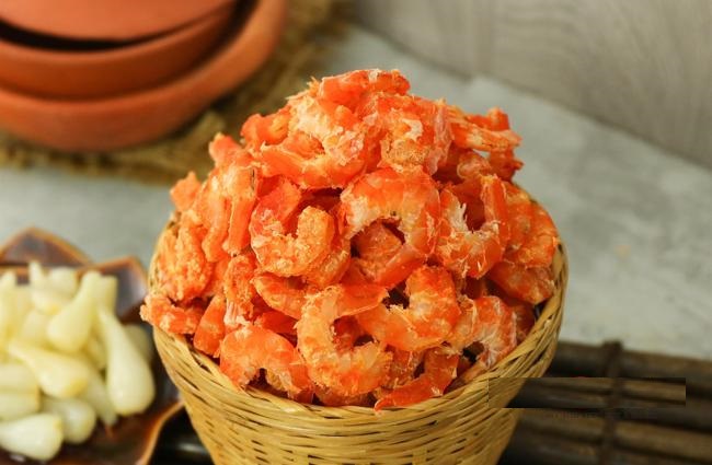 TÔM ĐẤT KHÔ CÀ MAU SẠCH NGỌT  MÀU SẶC TỰ NHIÊN KHÔNG TẨM MÀU ĐỎ HOÁ HỌC - Long Thái