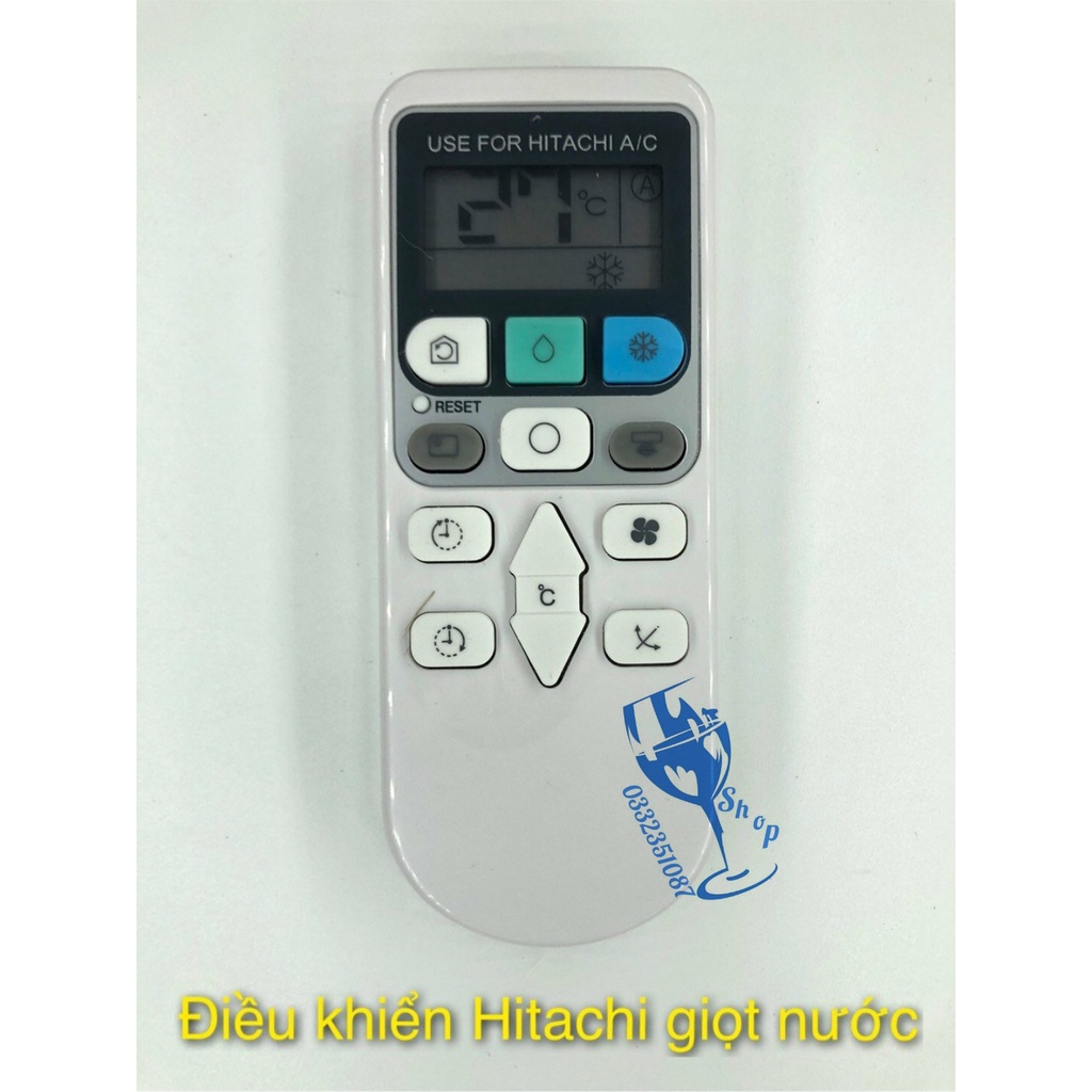 Điều hiển điều hòa Hitachi hình giọt nước