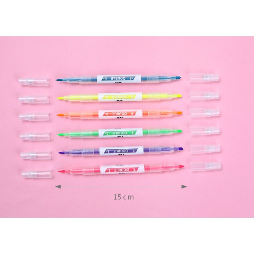 Set 06 Bút đánh dấu 2 đầu - bút highlight - 2 màu