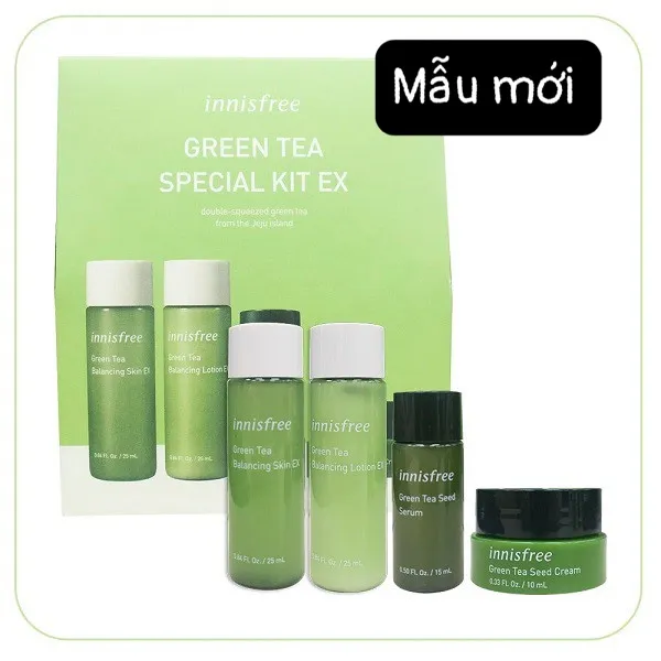 [HCM]Bộ dưỡng da trà xanh Innisfree Green Tea Special Kit EX (4 SP)