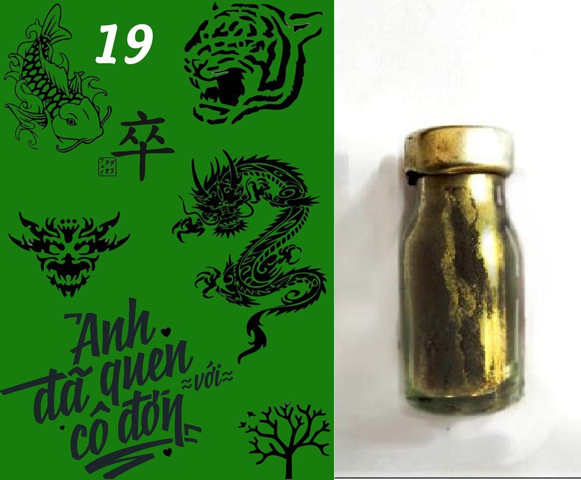 Combo: Mực xăm giả loại 2 + 1 Khuôn lụa A5 - Baystore