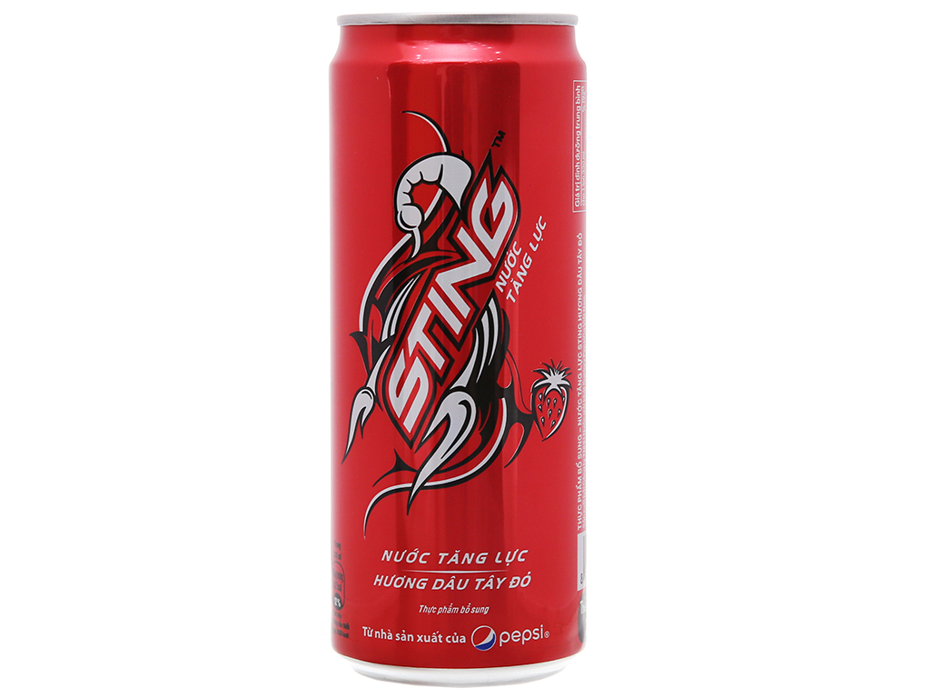 [HCM]Thùng 24 Lon Nước Tăng Lực Sting Dâu 330ml
