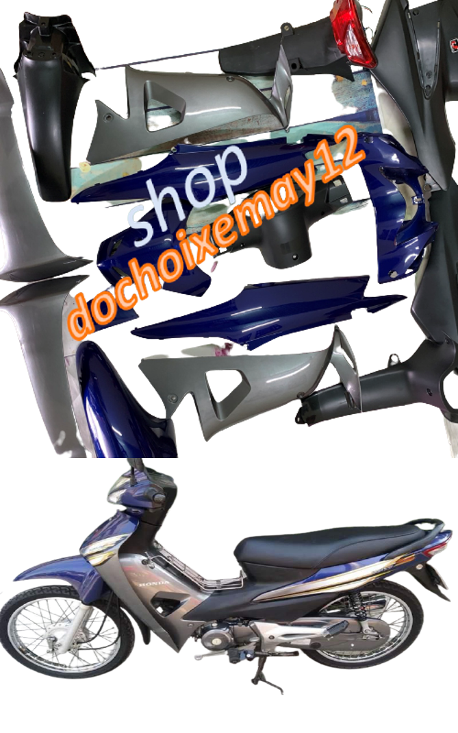 Dàn áo xe wave S100 - Wave RS  - Wave  A -wave đời 2006 đến 2016 máy 100 và 50cc-Full nhựa trắng ABS loại 1 cao cấp