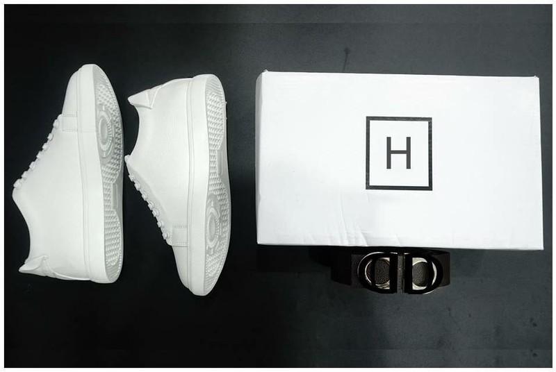 Giày Sneaker NAM độn đế - Giày trắng cao cấp