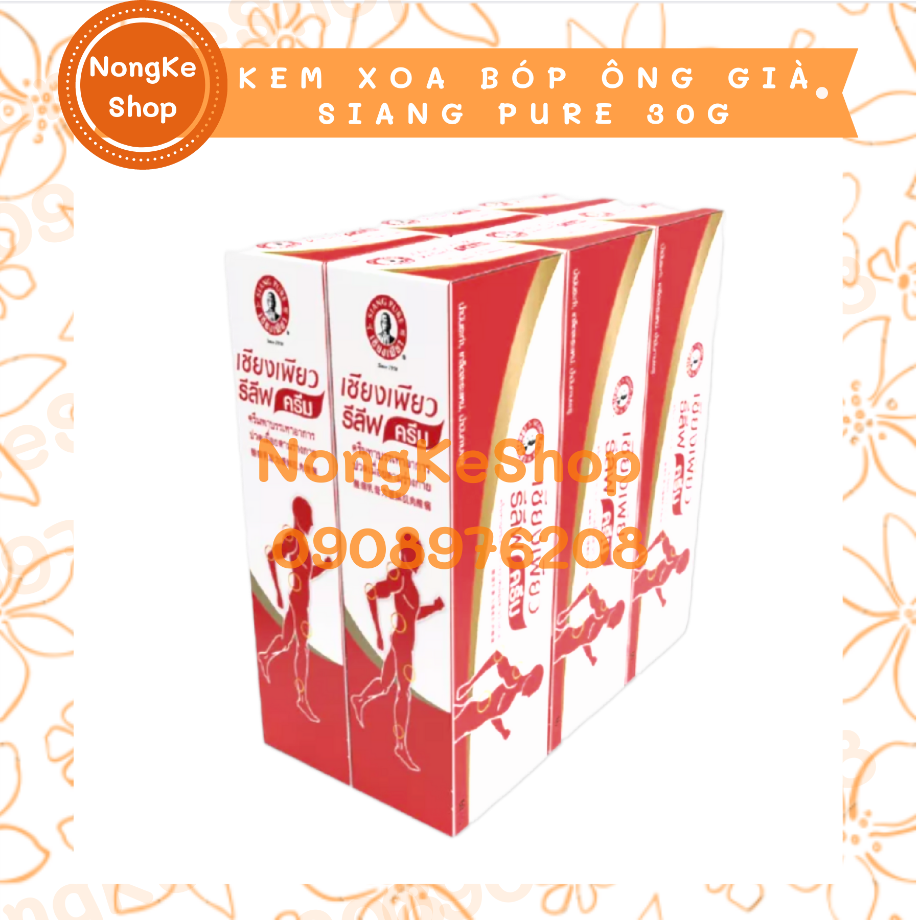 [HCM]Gel xoa bóp Thái Lan Siang Pure Relief 30gr