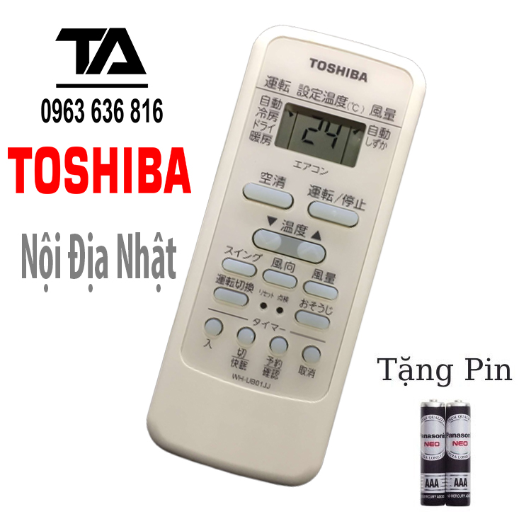 Remote máy lạnh toshiba ✔ điều khiển điều hòa toshiba hàng nội địa nhật - chính hãng
