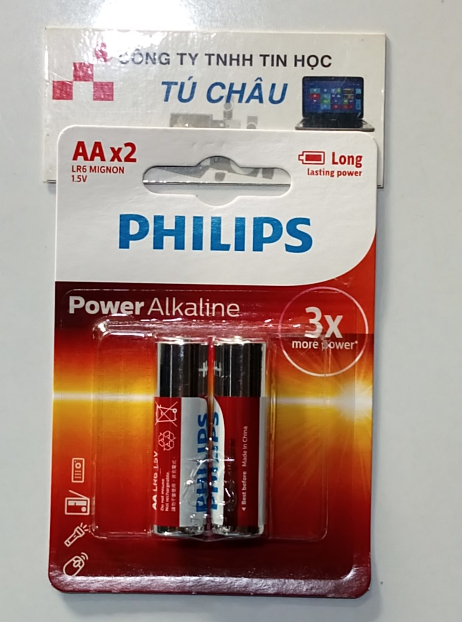 Pin philips aa lr6 mignon 1.5v : vĩ 2 viên