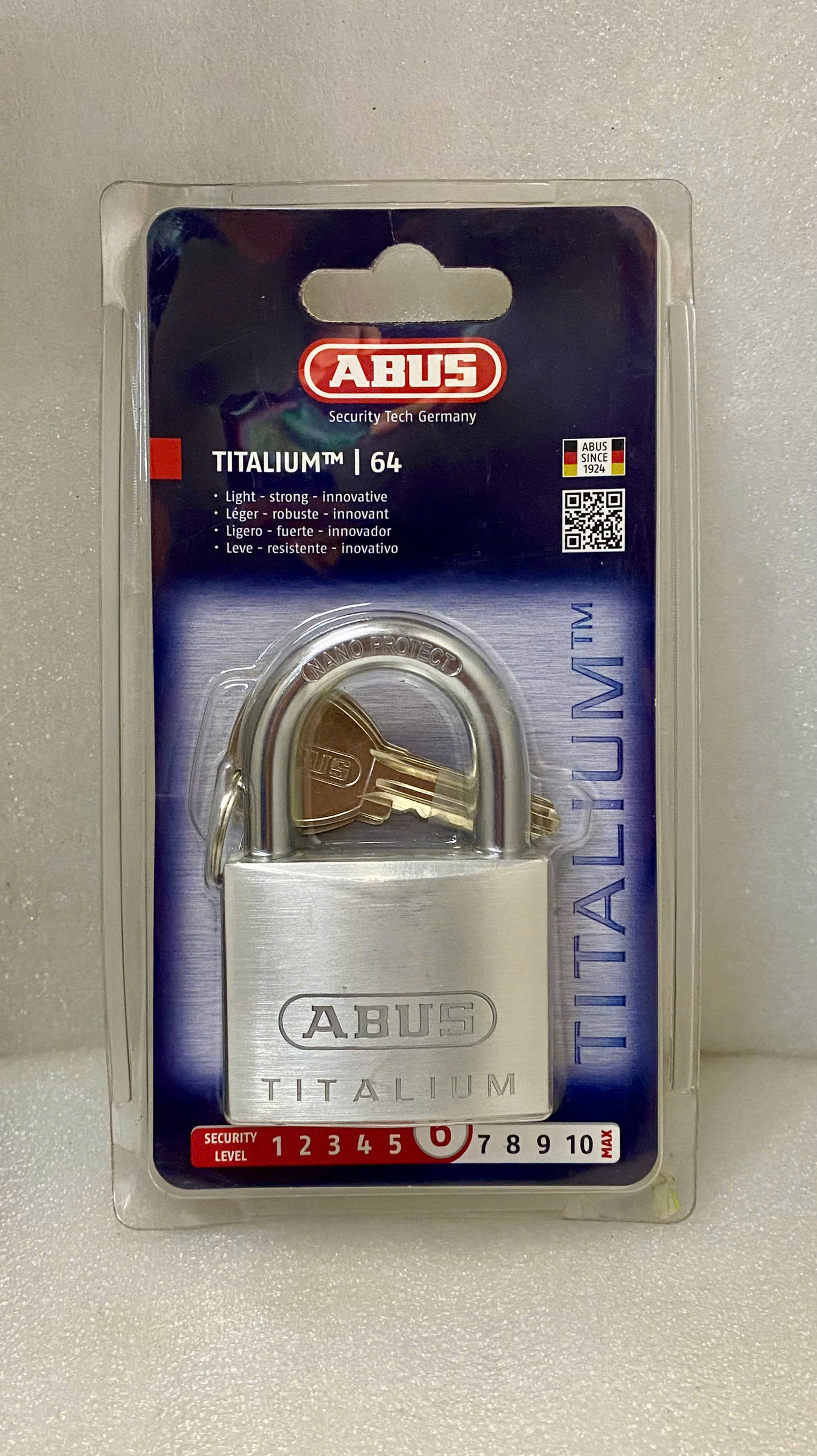 [HCM]ABUS 64Ti/50 KHOÁ BẤM ABUS TITALIUM 64TI/50MM CÓ 4 CHÌA CAO CẤP KHOÁ ĐỨC AN TOÀN CHỐNG CHÌA VĂN NĂNG RẤT TỐT