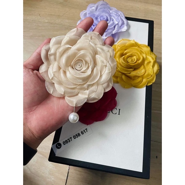 Hoa cài áo lụa cao cấp [Hoacaiaodep.com - Hann Handmade]