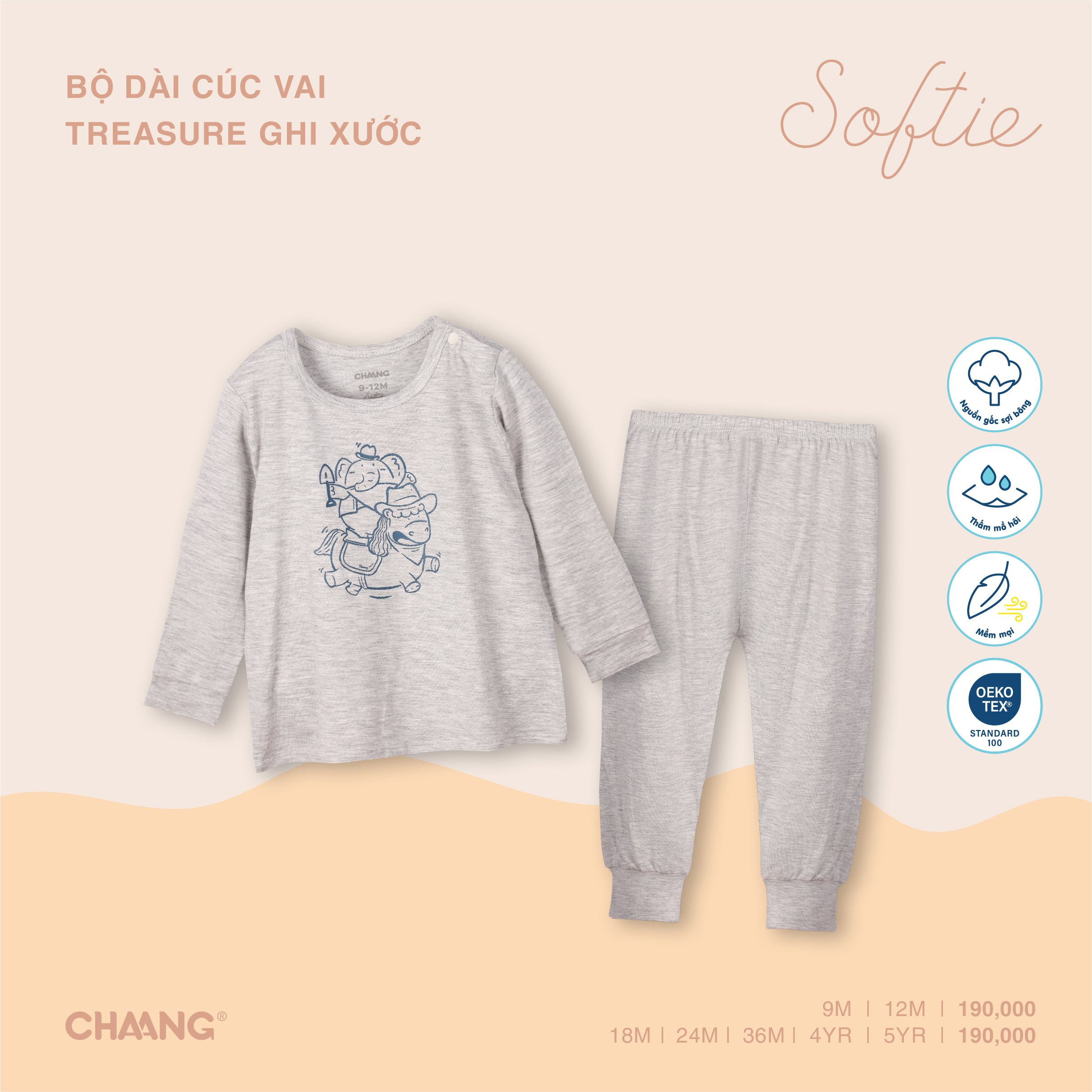 Bộ dài cúc vai Treasure Chaang